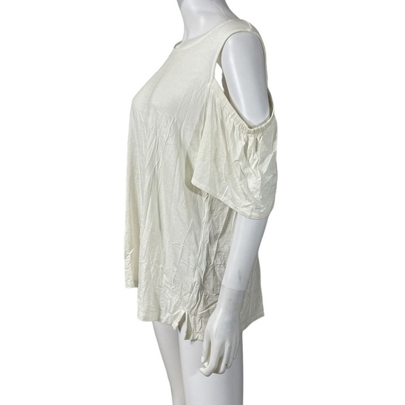 Gibson Ivory Cold Shoulder Short Sleeve Blouse Top
New - Picture 4 of 7